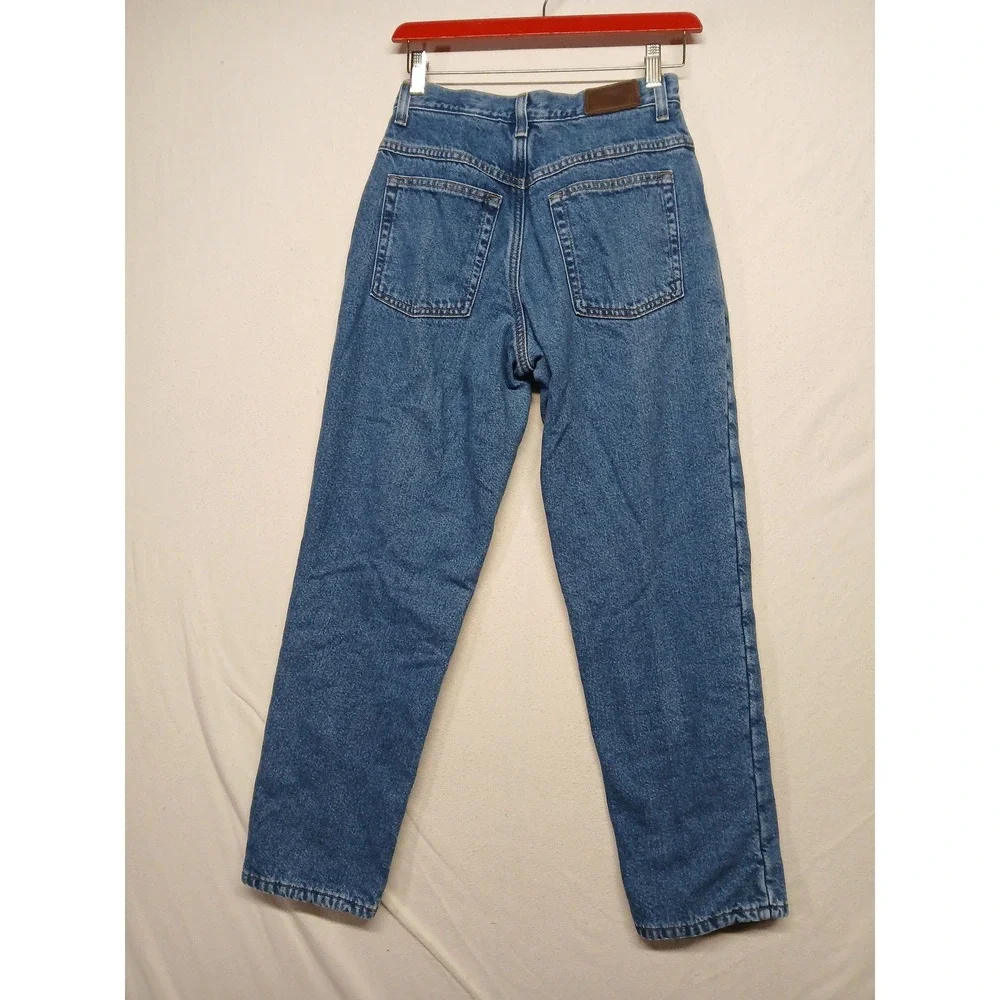 Vintage‎ LL bean fleece lined straight leg jeans womens Size 26